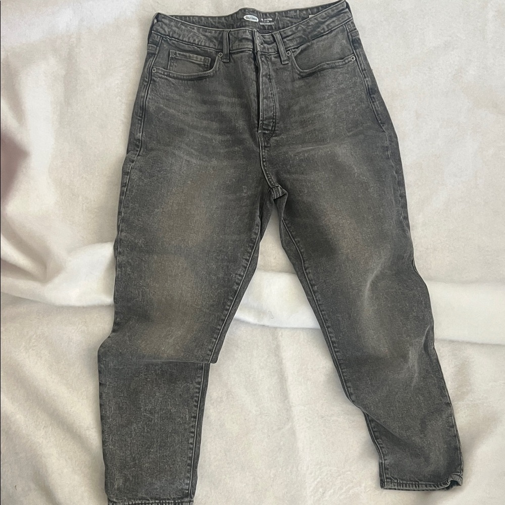 Old Navy Women's Washed Black Ankle Jeans